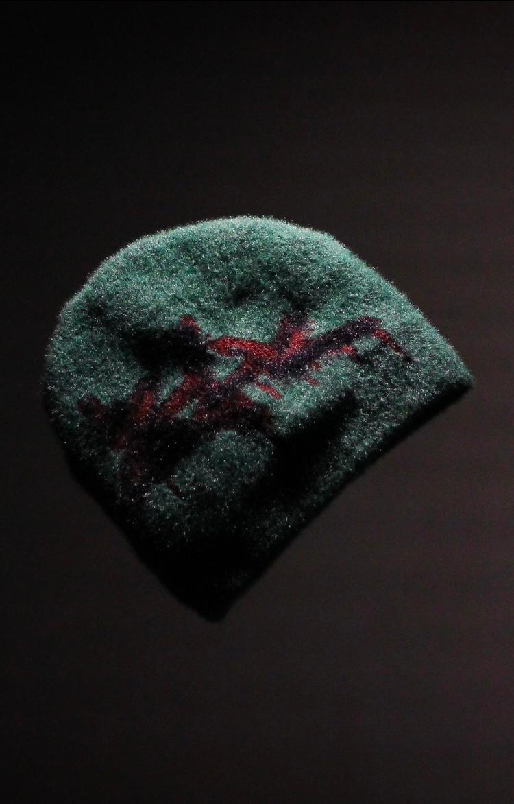 CHAOSMARK MOHAIR BEANIE GREEN)