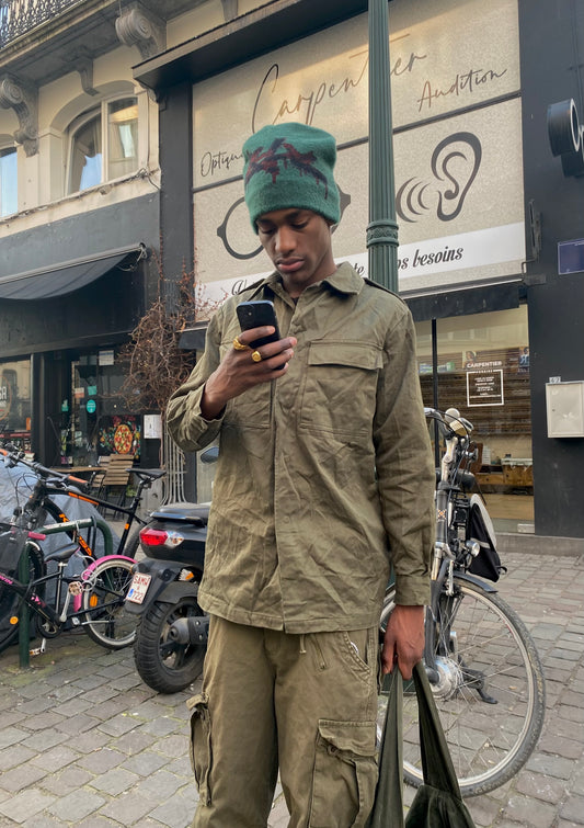 CHAOSMARK MOHAIR BEANIE GREEN)